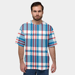 Футболка оверсайз мужская Текстура Сумка Челнока, цвет: 3D-принт — фото 2