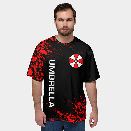 Мужская футболка оверсайз UMBRELLA CORP / 3D-принт – фото 3