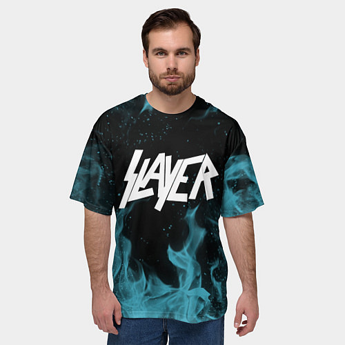 Мужская футболка оверсайз Slayer / 3D-принт – фото 3