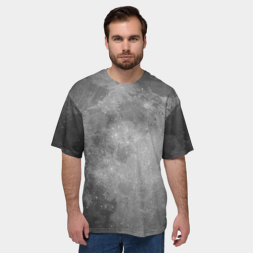 Мужская футболка оверсайз ЛУНА / 3D-принт – фото 3