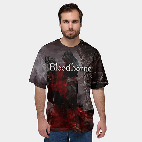 Мужская футболка оверсайз Bloodborne / 3D-принт – фото 3
