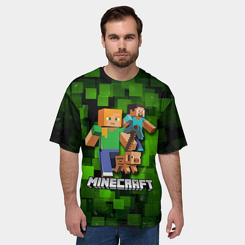 Мужская футболка оверсайз Minecraft Майнкрафт / 3D-принт – фото 3