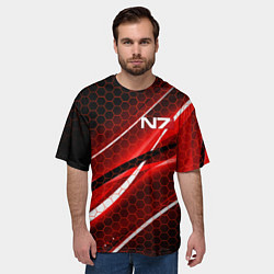 Футболка оверсайз мужская MASS EFFECT N7, цвет: 3D-принт — фото 2