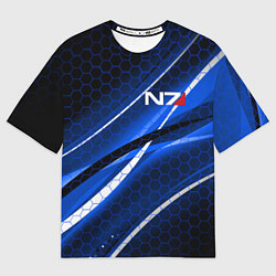 Футболка оверсайз мужская MASS EFFECT N7, цвет: 3D-принт