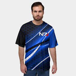 Футболка оверсайз мужская MASS EFFECT N7, цвет: 3D-принт — фото 2