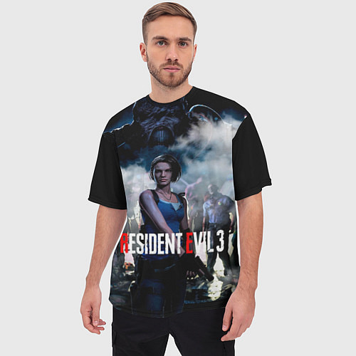 Мужская футболка оверсайз RESIDENT EVIL 3 / 3D-принт – фото 3