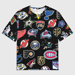 Футболка оверсайз мужская NBA PATTERN, цвет: 3D-принт