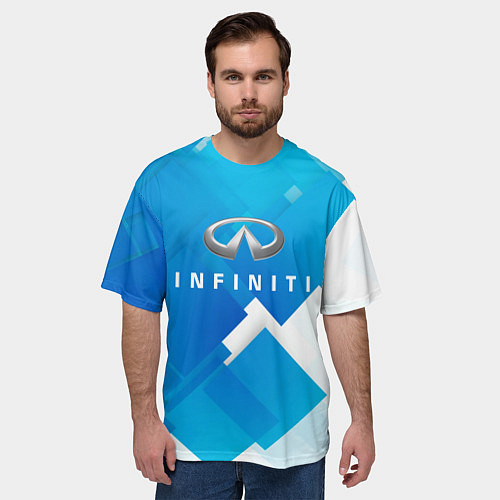 Мужская футболка оверсайз Infiniti / 3D-принт – фото 3