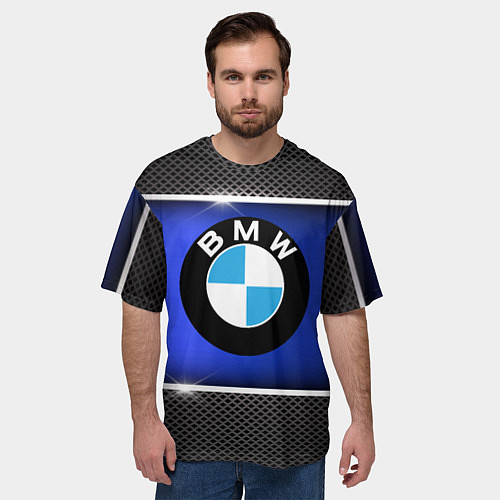 Мужская футболка оверсайз BMW / 3D-принт – фото 3