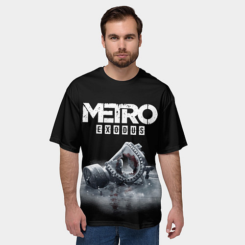 Мужская футболка оверсайз METRO EXODUS / 3D-принт – фото 3