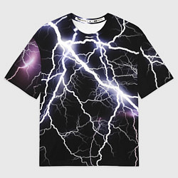 Футболка оверсайз мужская Молния, цвет: 3D-принт