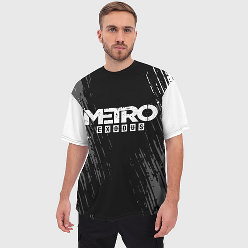Мужская футболка оверсайз METRO EXODUS / 3D-принт – фото 3