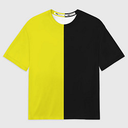 Футболка оверсайз мужская BLACK YELLOW, цвет: 3D-принт