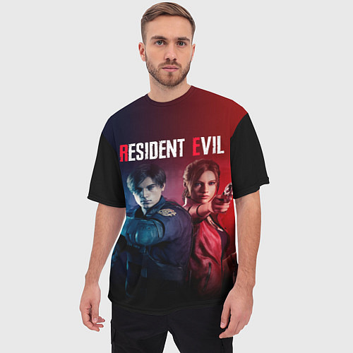 Мужская футболка оверсайз Resident Evil 2 / 3D-принт – фото 3