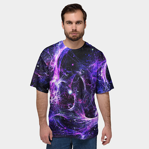 Мужская футболка оверсайз SPACE / 3D-принт – фото 3