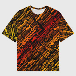 Мужская футболка оверсайз Музыкальные бренды