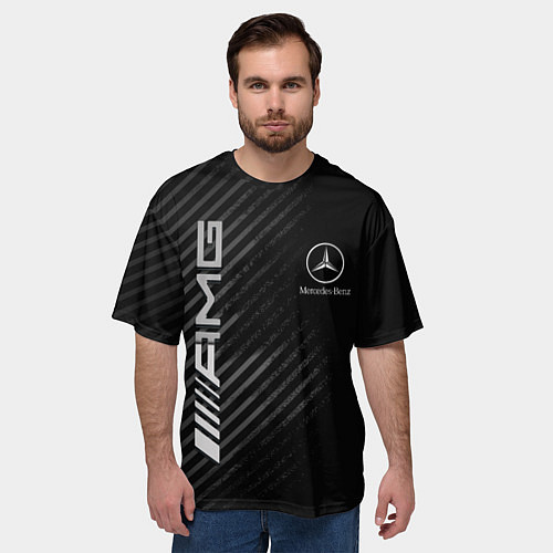 Мужская футболка оверсайз MERCEDES / 3D-принт – фото 3
