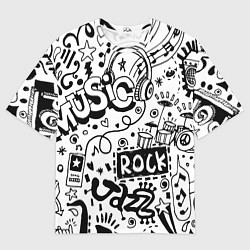 Мужская футболка оверсайз Rock