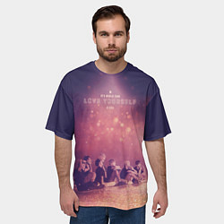 Футболка оверсайз мужская BTS, цвет: 3D-принт — фото 2
