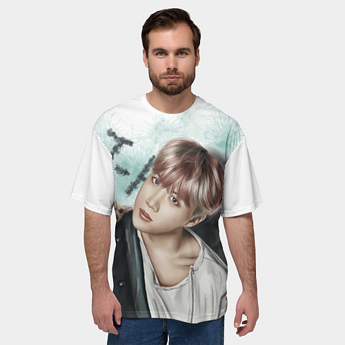 Мужская футболка оверсайз BTS / 3D-принт – фото 3