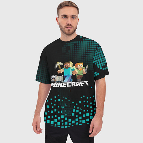Мужская футболка оверсайз Minecraft / 3D-принт – фото 3