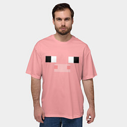 Футболка оверсайз мужская Minecraft Pig, цвет: 3D-принт — фото 2