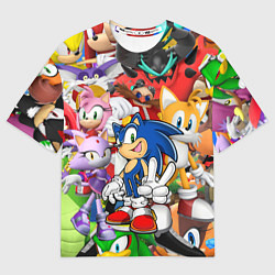 Футболка оверсайз мужская Sonic ПЕРСОНАЖИ, цвет: 3D-принт