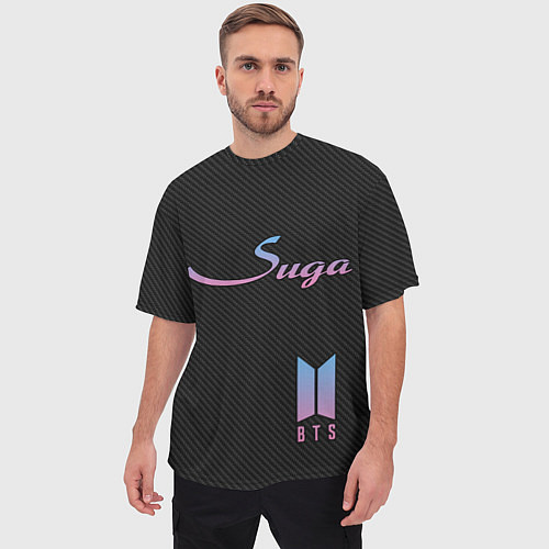 Мужская футболка оверсайз BTS Suga / 3D-принт – фото 3