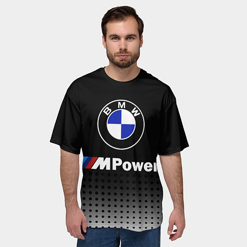 Мужская футболка оверсайз BMW / 3D-принт – фото 3