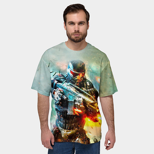 Мужская футболка оверсайз CRYSIS / 3D-принт – фото 3