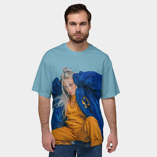 Мужская футболка оверсайз Billie Eilish / 3D-принт – фото 3