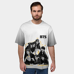 Футболка оверсайз мужская BTS, цвет: 3D-принт — фото 2