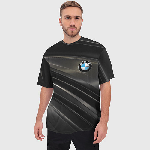Мужская футболка оверсайз BMW / 3D-принт – фото 3