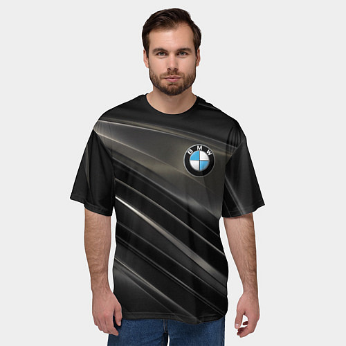 Мужская футболка оверсайз BMW / 3D-принт – фото 3