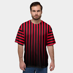 Футболка оверсайз мужская Пикси полосы, цвет: 3D-принт — фото 2