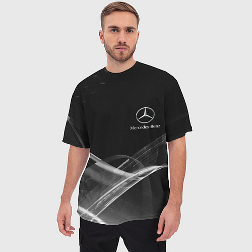 Мужская футболка оверсайз MERCEDES / 3D-принт – фото 3