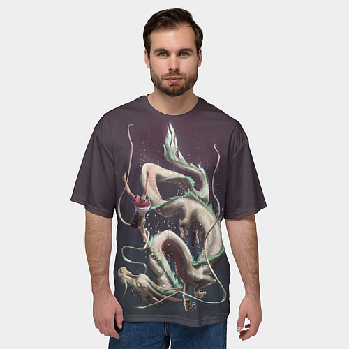 Мужская футболка оверсайз Унесённые призраками / 3D-принт – фото 3