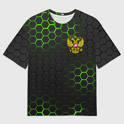 Футболка оверсайз мужская РОССИЯ, цвет: 3D-принт