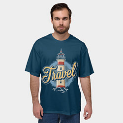 Футболка оверсайз мужская Путешествие, цвет: 3D-принт — фото 2