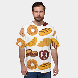 Футболка оверсайз мужская Булки, цвет: 3D-принт — фото 2