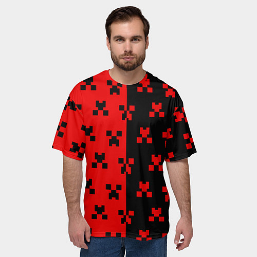 Мужская футболка оверсайз MINECRAFT CREEPER / 3D-принт – фото 3