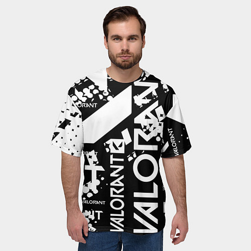 Мужская футболка оверсайз Valorant / 3D-принт – фото 3