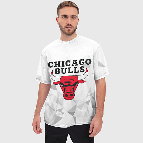 Мужская футболка оверсайз CHICAGO BULLS / 3D-принт – фото 3