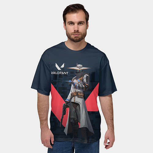 Мужская футболка оверсайз CYPHER VALORANT / 3D-принт – фото 3