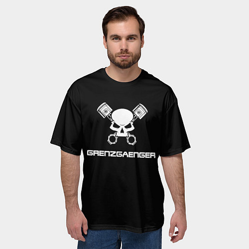 Мужская футболка оверсайз Grenzgaenger / 3D-принт – фото 3