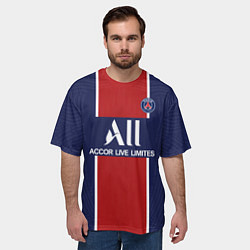 Футболка оверсайз мужская Mbappe home 20-21, цвет: 3D-принт — фото 2