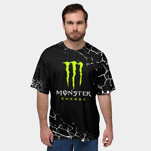 Мужская футболка оверсайз MONSTER ENERGY / 3D-принт – фото 3