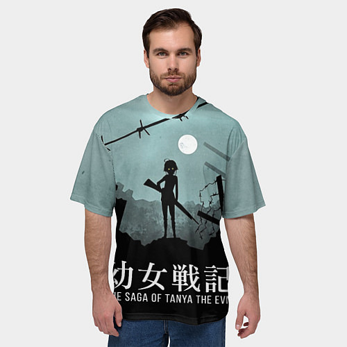 Мужская футболка оверсайз The saga of Tanya the evil / 3D-принт – фото 3