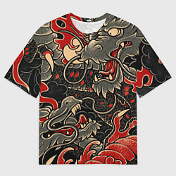 Мужская футболка оверсайз Dsquared tatoo DRAGON