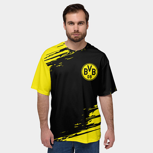 Мужская футболка оверсайз BORUSSIA / 3D-принт – фото 3